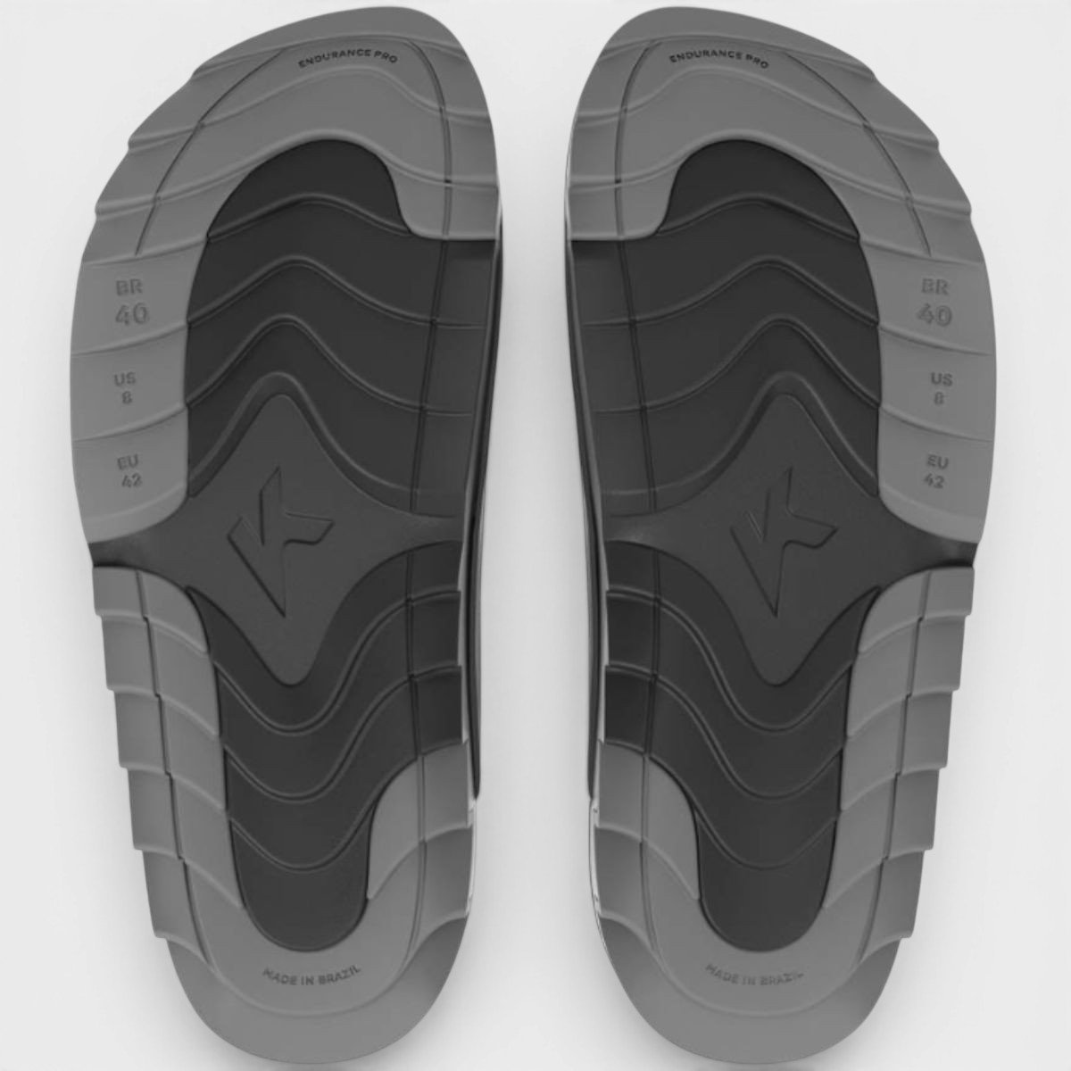 Chinelo Kenner Makho Slide Masculino - Preto e Cinza Cinza 5