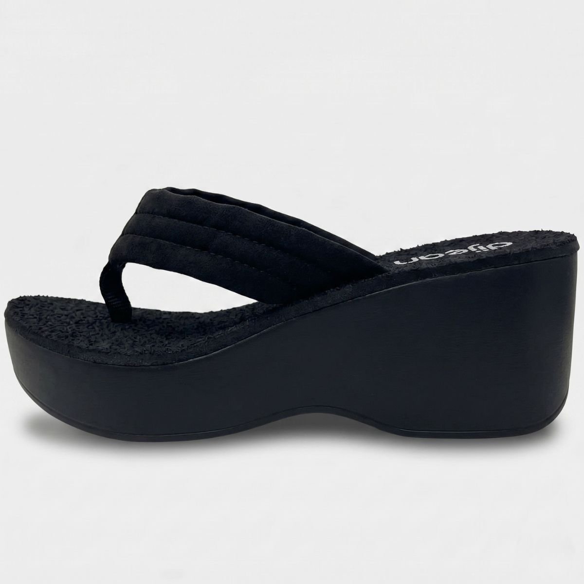 Tamanco Anabela Dijean Plataforma Feminino - Preto Preto 4