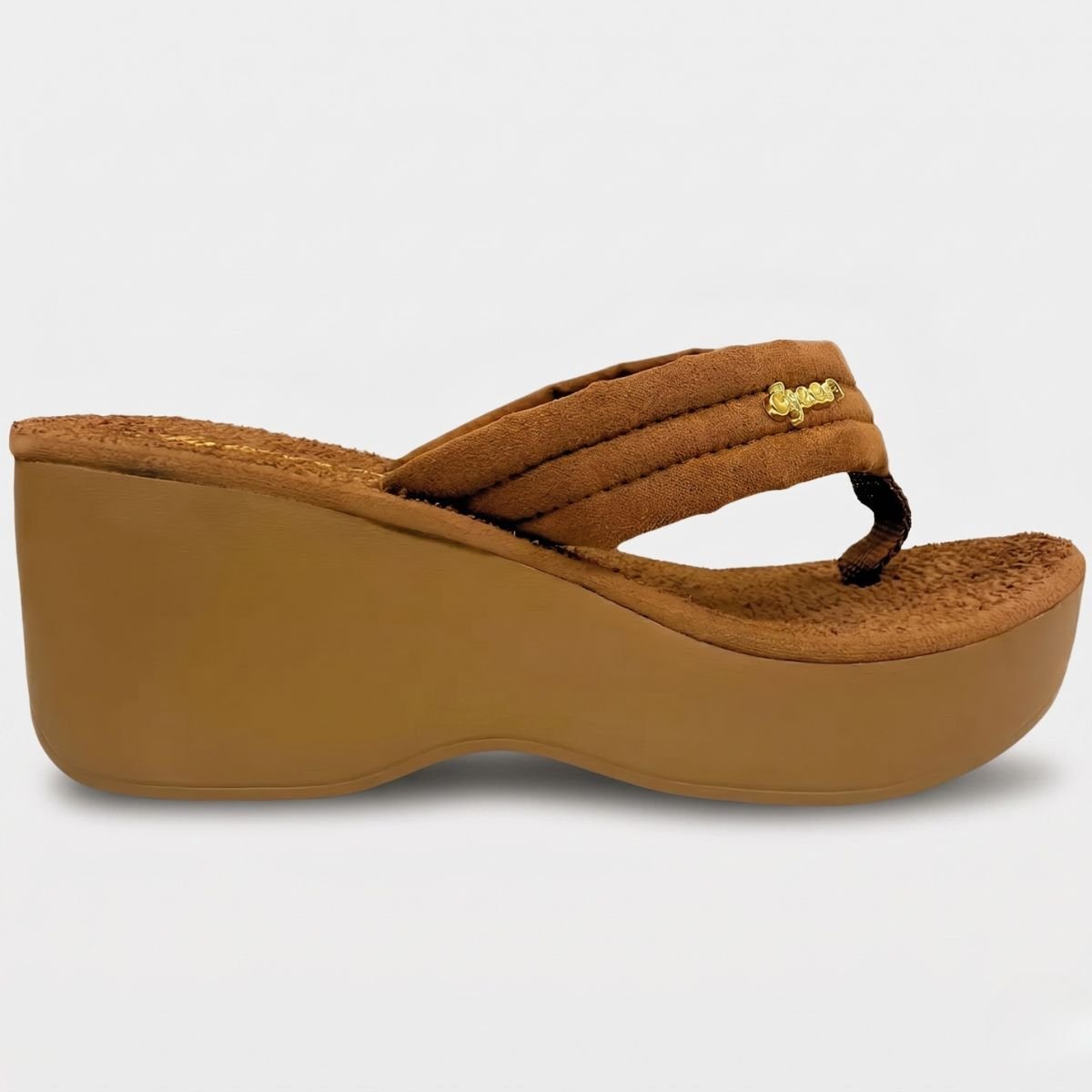 Tamanco Anabela Dijean Plataforma Feminino - Caramelo Caramelo 2