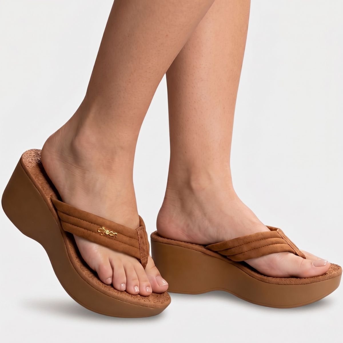 Tamanco Anabela Dijean Plataforma Feminino - Caramelo Caramelo 5