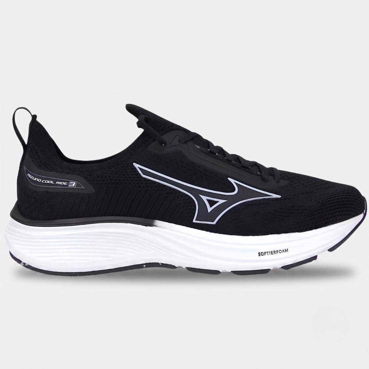 Tênis Mizuno Cool Ride 3 Masculino - Preto e Branco Preto/Branco 2