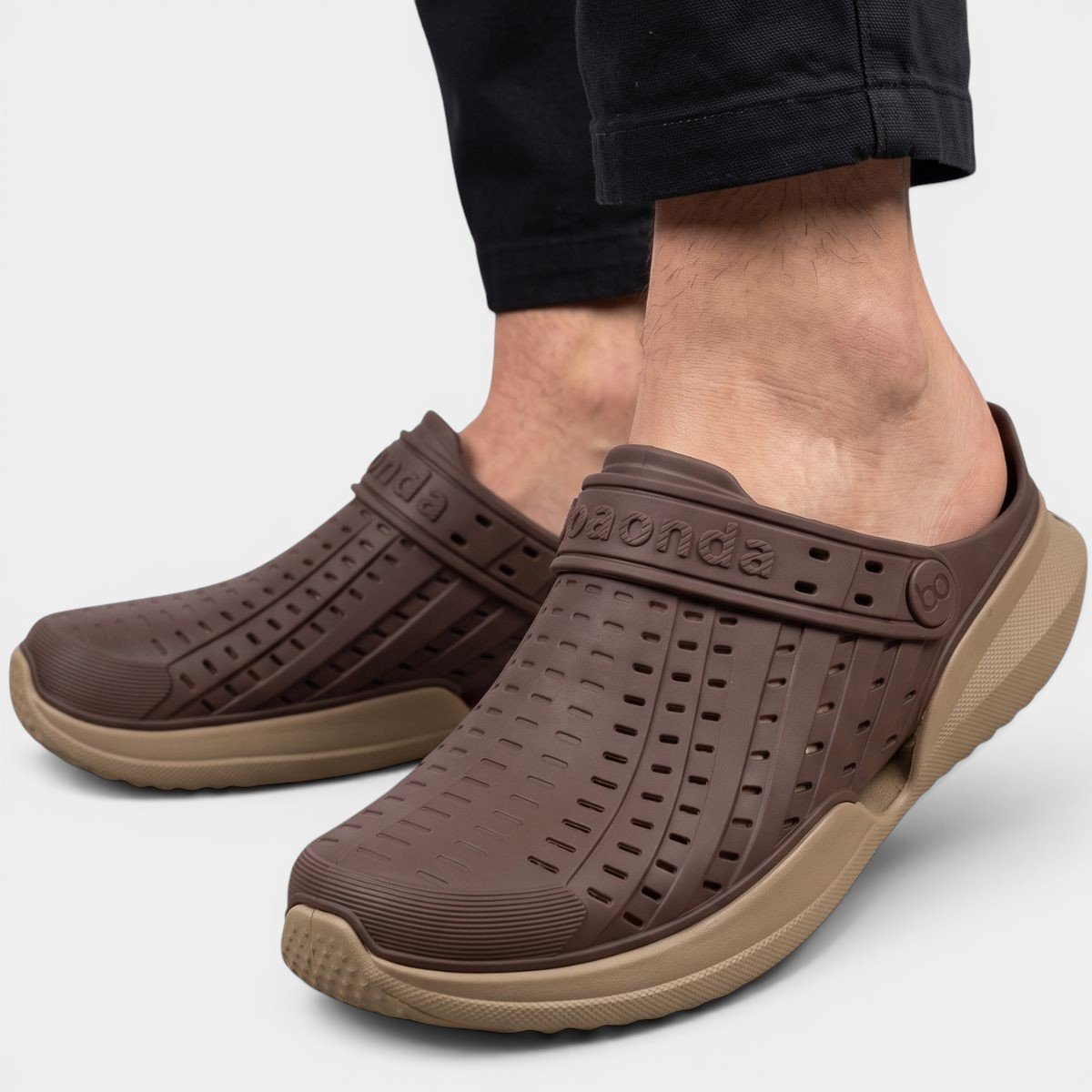 Babuche Boaonda Flow Masculino - Marrom Escuro e Bege Marrom Escuro/Bege 5