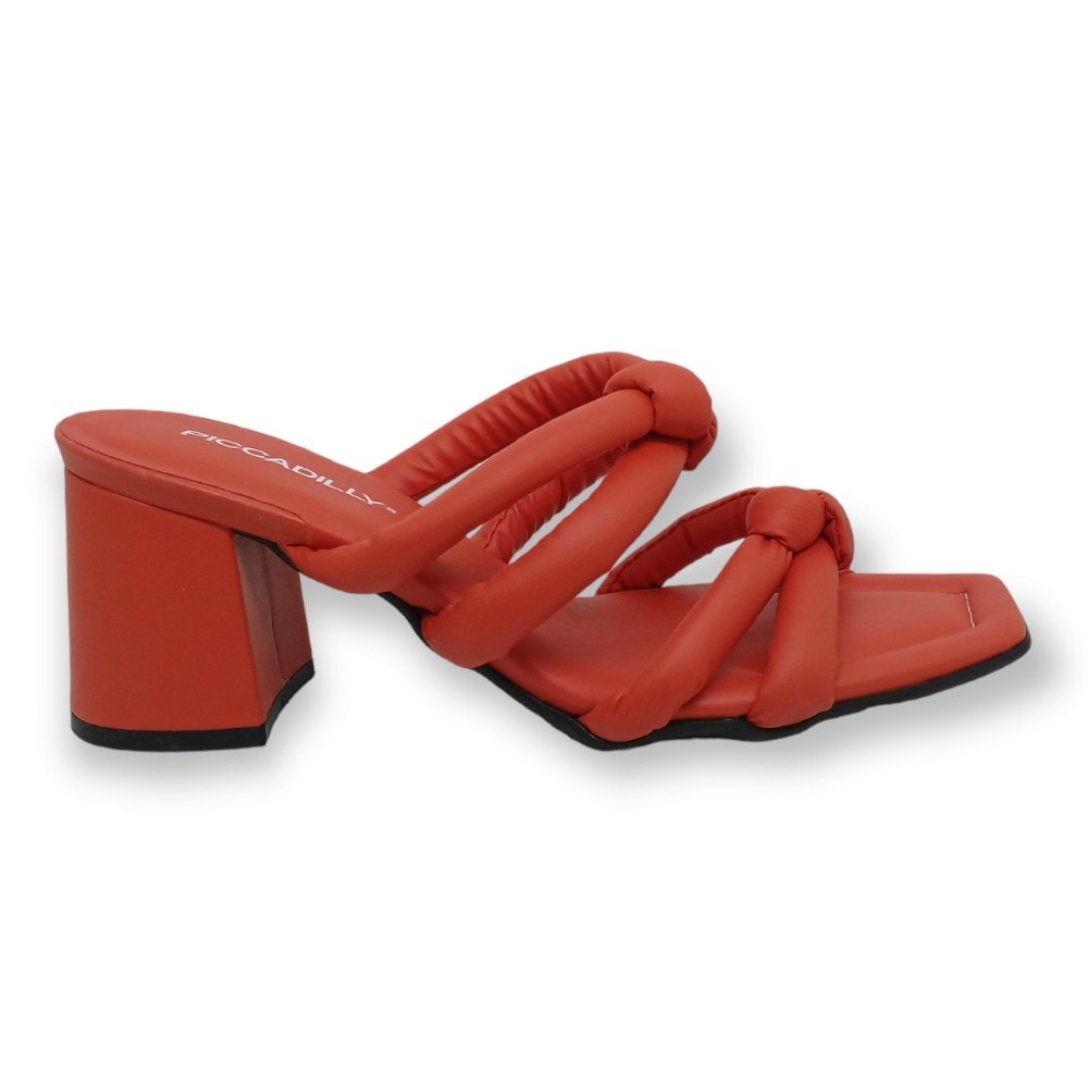 Tamanco Salto Grosso Piccadilly 626022-1 Laranja Laranja 2