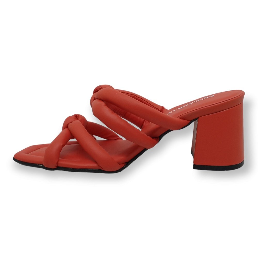 Tamanco Salto Grosso Piccadilly 626022-1 Laranja Laranja 3
