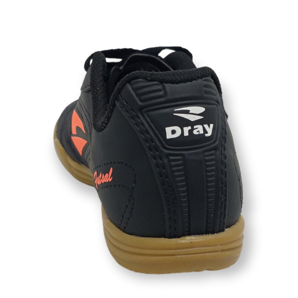 Chuteira Futsal Dray Ref. 802 Preto/Laranja Preto 4