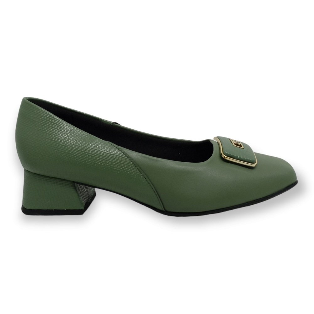 Sapato Salto Grosso Joanete Piccadilly 160057-2 Verde Verde 2