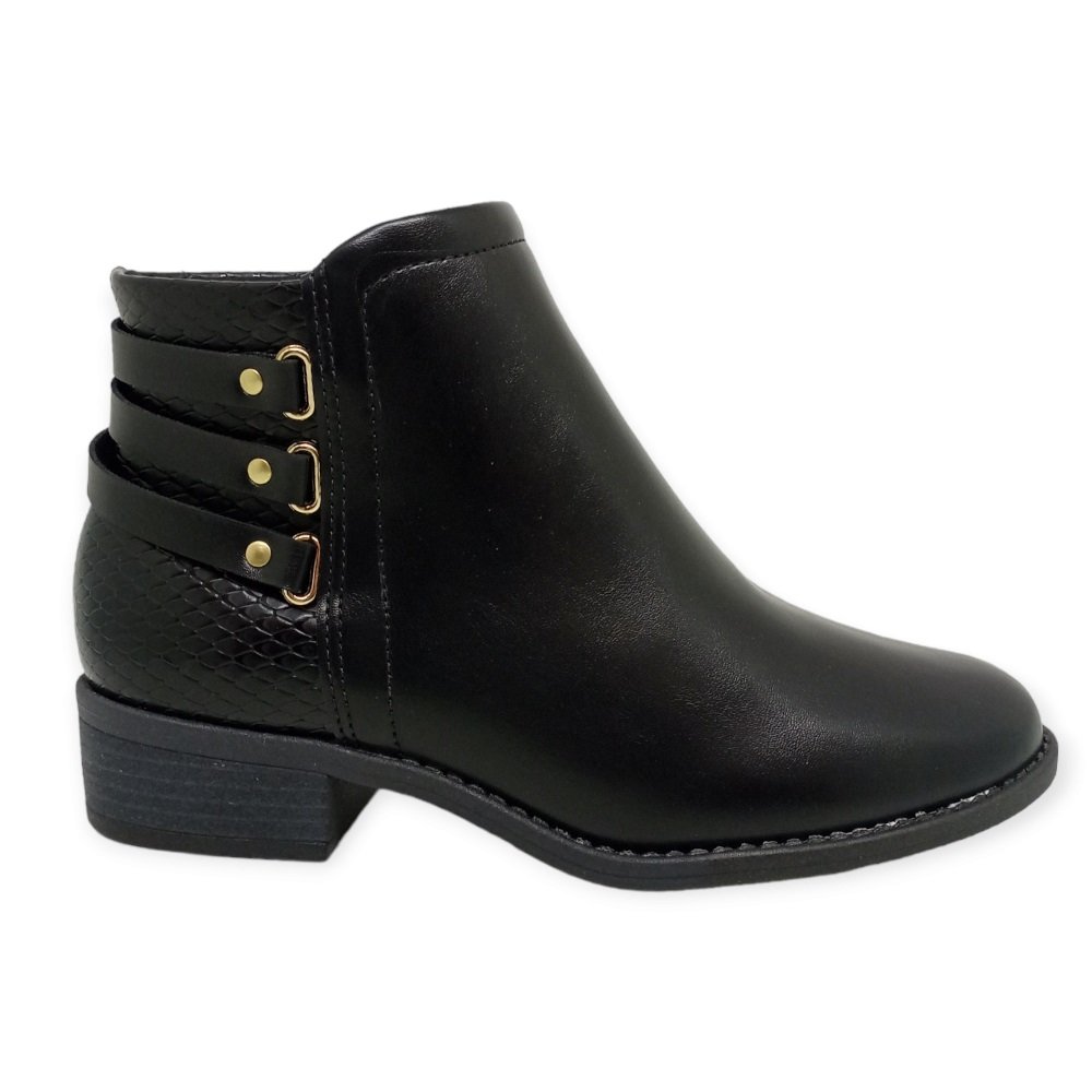 Bota Cano Baixo Modare 7057.218 Preta Preto 2