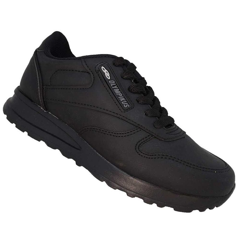 Tênis Olympikus Adulto Tradicional Jogging 100 Preto Preto 1