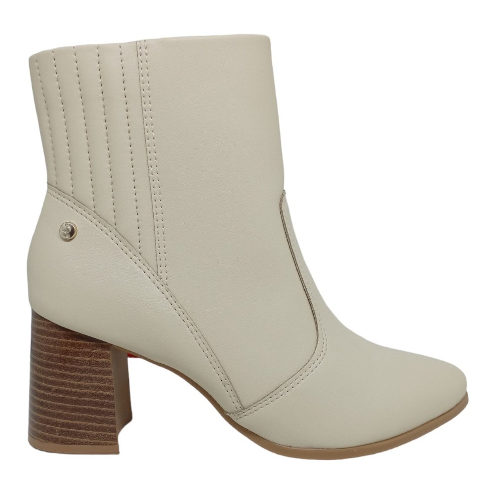 Bota Cano Curto Ramarim 2395121 Feminina - Aveia Bege 2