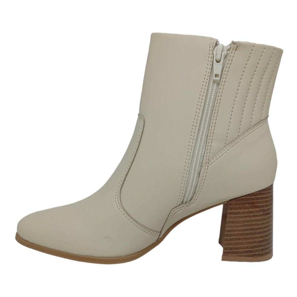 Bota Cano Curto Ramarim 2395121 Feminina - Aveia Bege 3