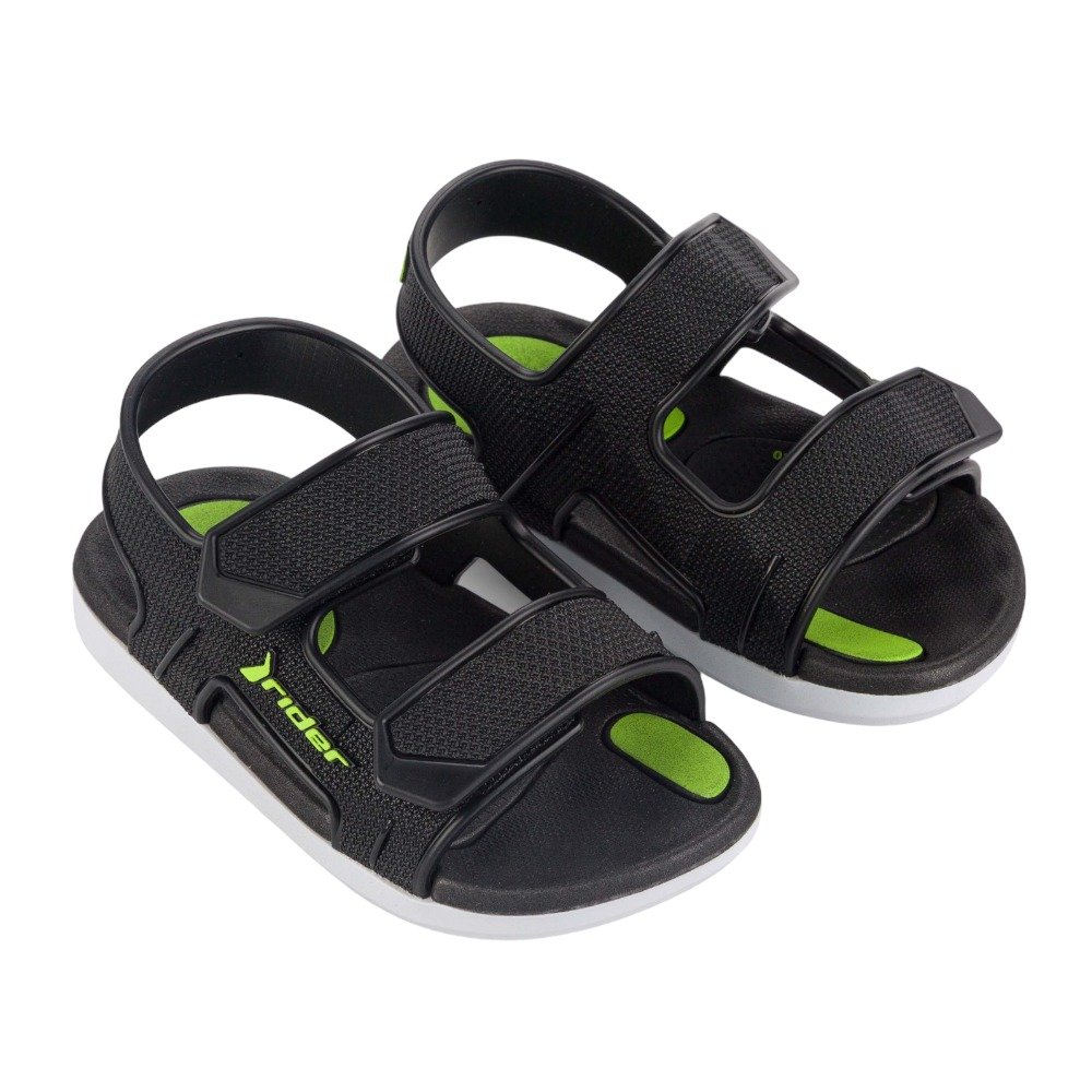 Sandália Papete Rider R Line Plus Grendene 12149 Preto/Branco 2