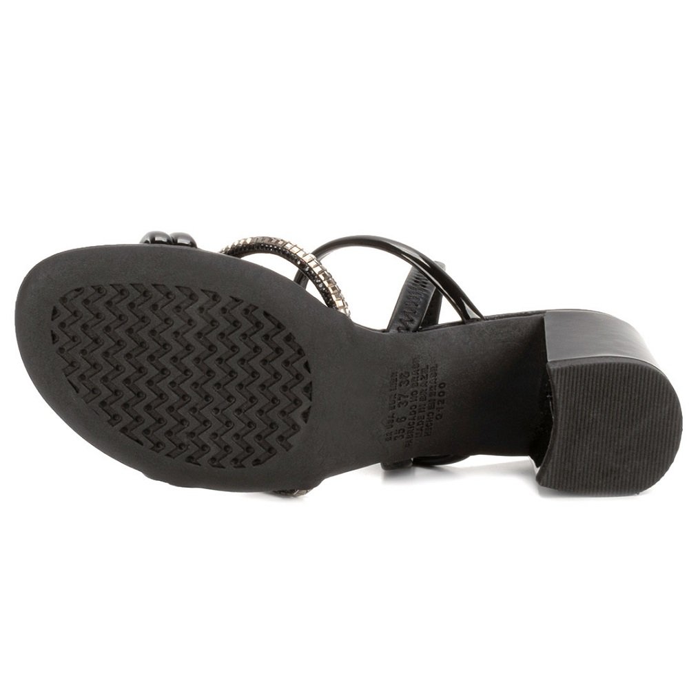 Sandália Salto Mississipi Q9762 Feminina - Preta Preto 4