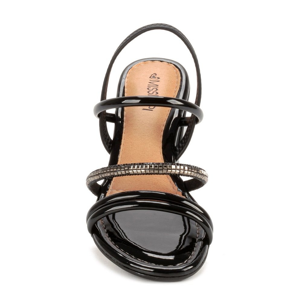 Sandália Salto Mississipi Q9762 Feminina - Preta Preto 5