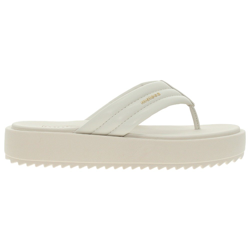 Tamanco Flatform Moleca 5489.101 Feminino Branco 2