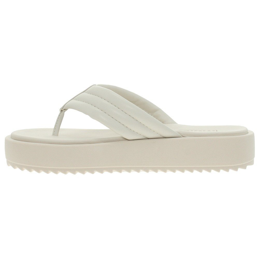 Tamanco Flatform Moleca 5489.101 Feminino Branco 3