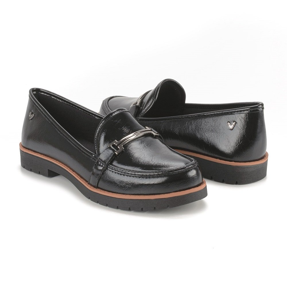 Loafer Mississipi Q9871 Feminino - Preto Preto 7