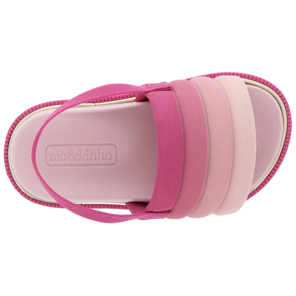 Sandália Bebê Molekinha 2729.201 Multi Pink Rosa 4