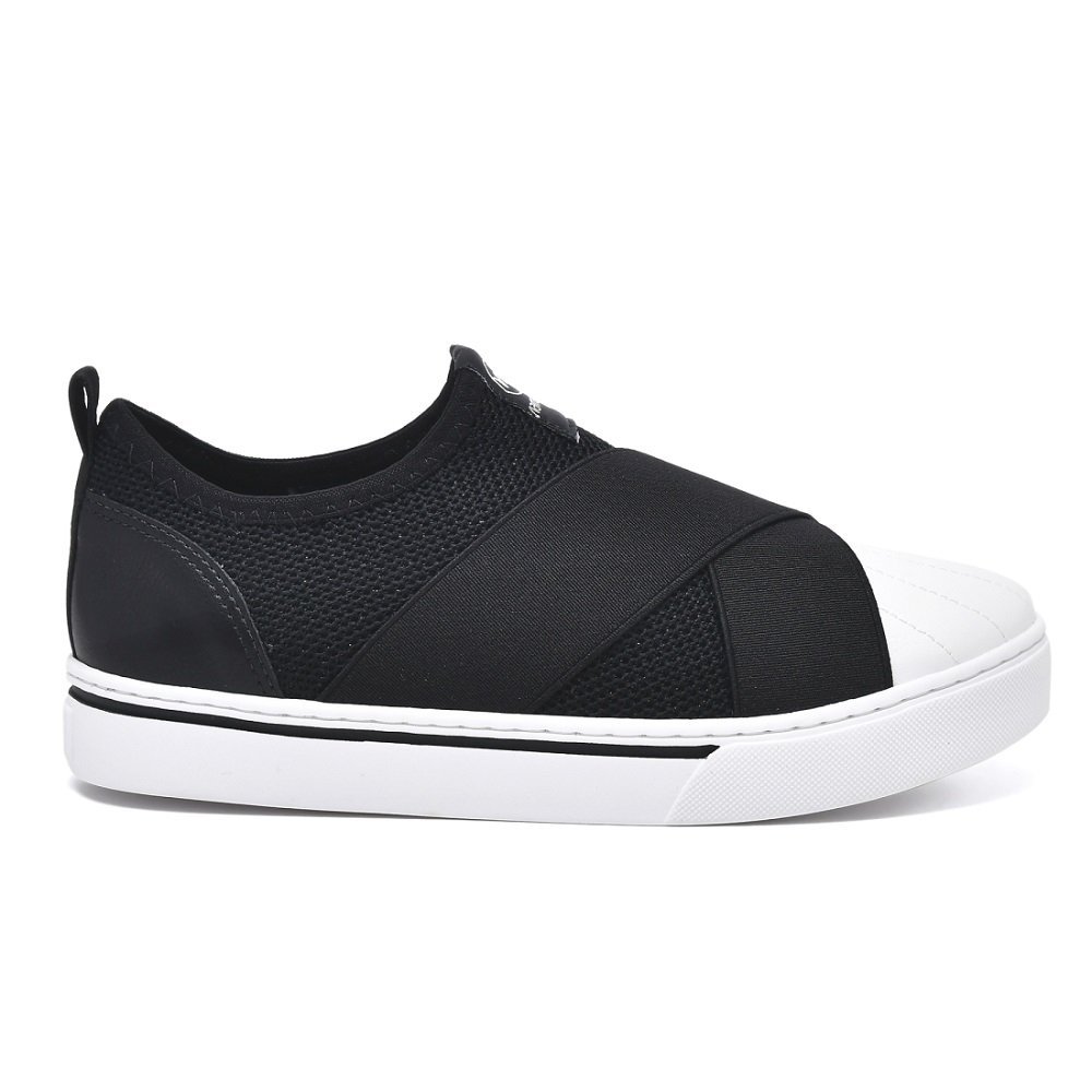 Tênis Casual Slip On Via Marte 23-12105-01 Feminino - Preto Preto 2