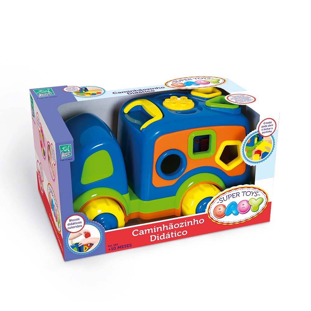 Caminhãozinho Didático Super Toys Baby Azul 2