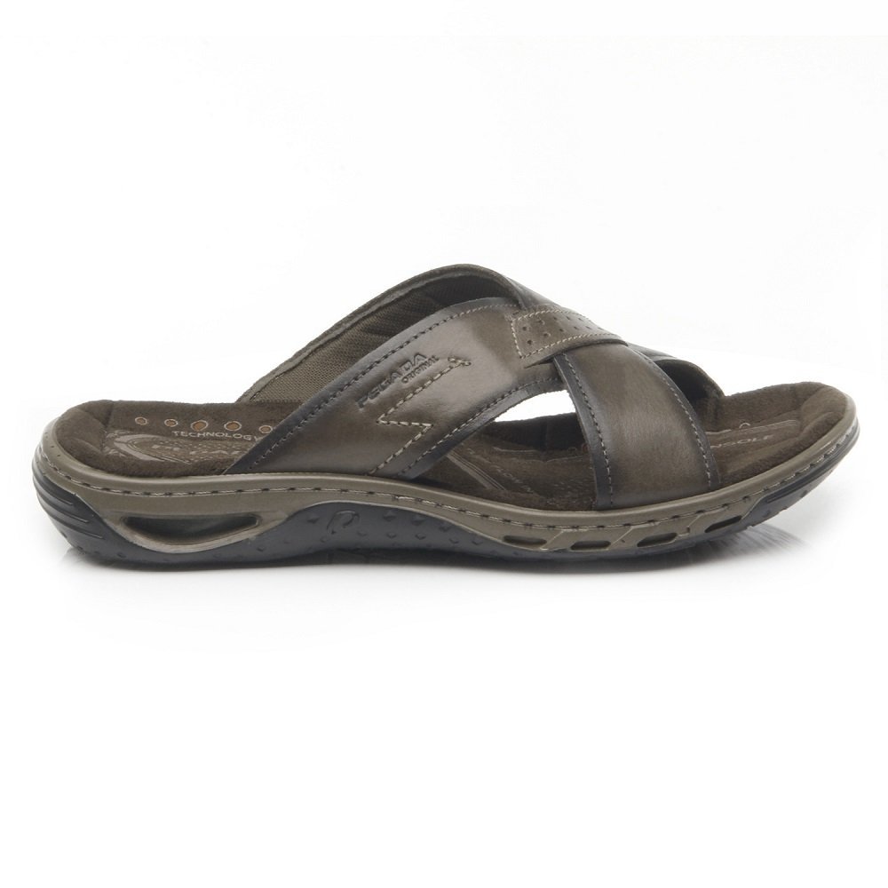 Chinelo Slide Pegada 131661 Masculino - Cravo Marrom 1
