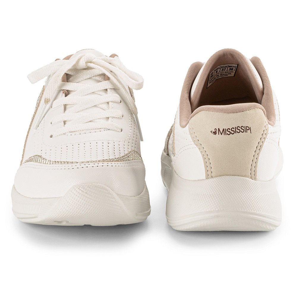 Tênis Jogging Mississipi MI482 Feminino - Off White Branco 5