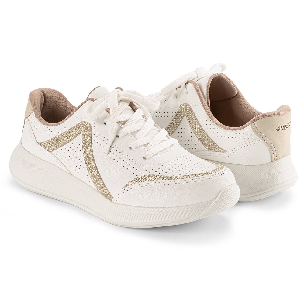 Tênis Jogging Mississipi MI482 Feminino - Off White Branco 7