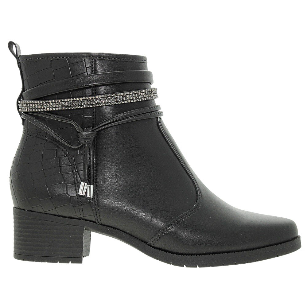 Bota Cano Curto Moleca 5346.103 Feminina - Canela Preto 2