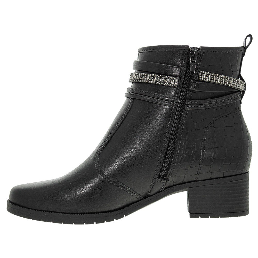 Bota Cano Curto Moleca 5346.103 Feminina - Canela Preto 3