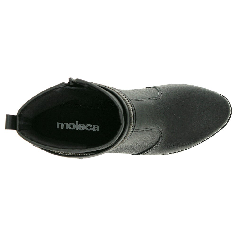 Bota Cano Curto Moleca 5346.103 Feminina - Canela Preto 5
