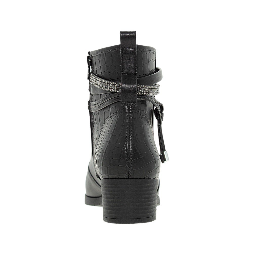 Bota Cano Curto Moleca 5346.103 Feminina - Canela Preto 7