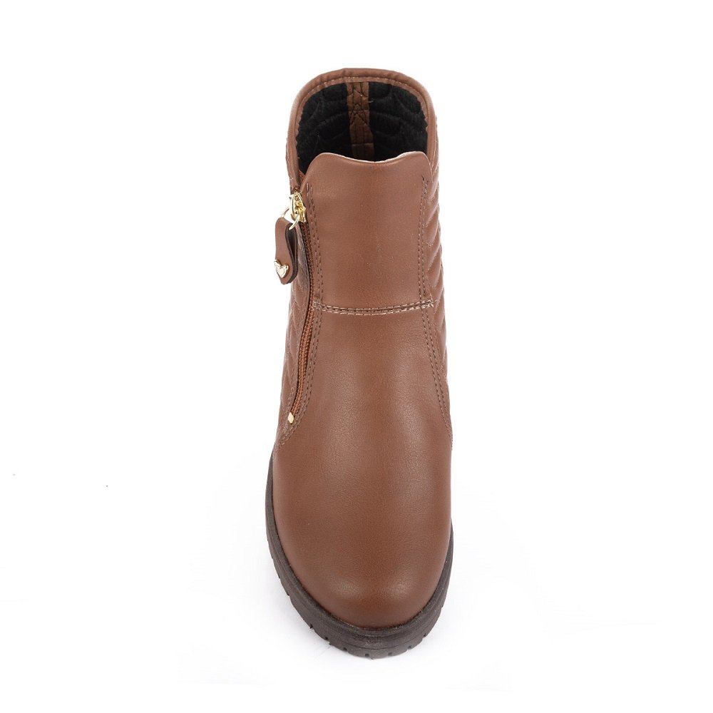 Bota Cano Curto Mississipi MI842 Feminina - Preta Marrom 5