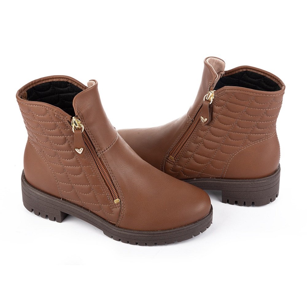 Bota Cano Curto Mississipi MI842 Feminina - Preta Marrom 6