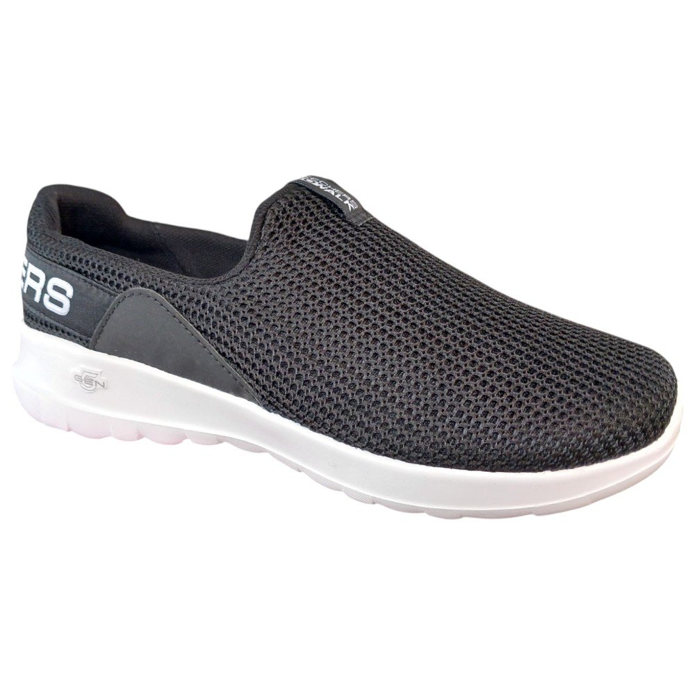 Tênis Casual Skechers Go Walk Joy Feminino - Preto/Branco Preto 4