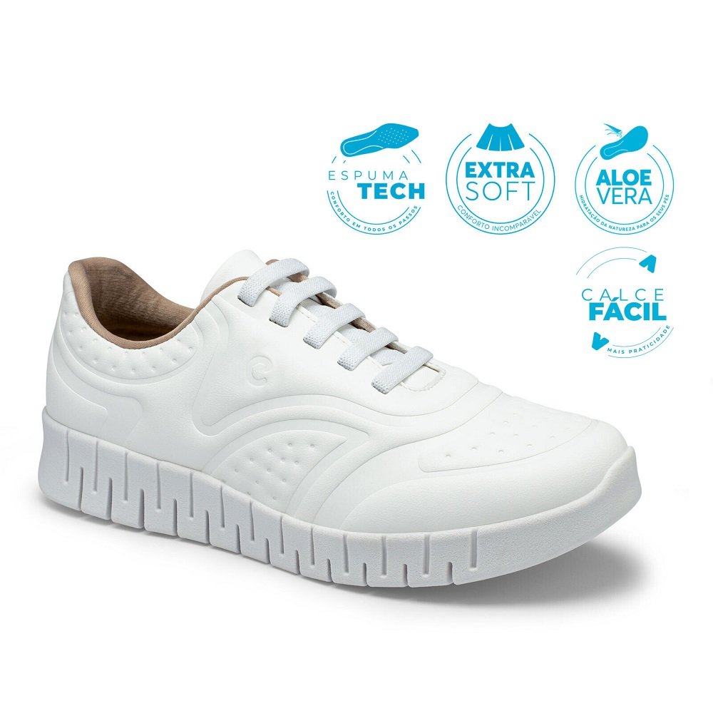 Tênis Campesi L9842 Feminino - Branco Branco 2