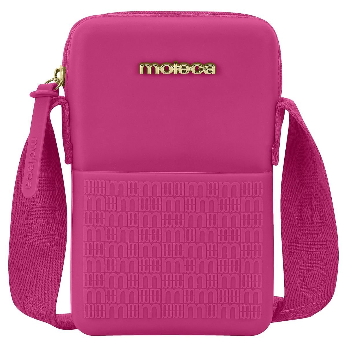 Bolsa Feminina Transversal Ajustável Moleca 50031.1.25654 Rosa 1