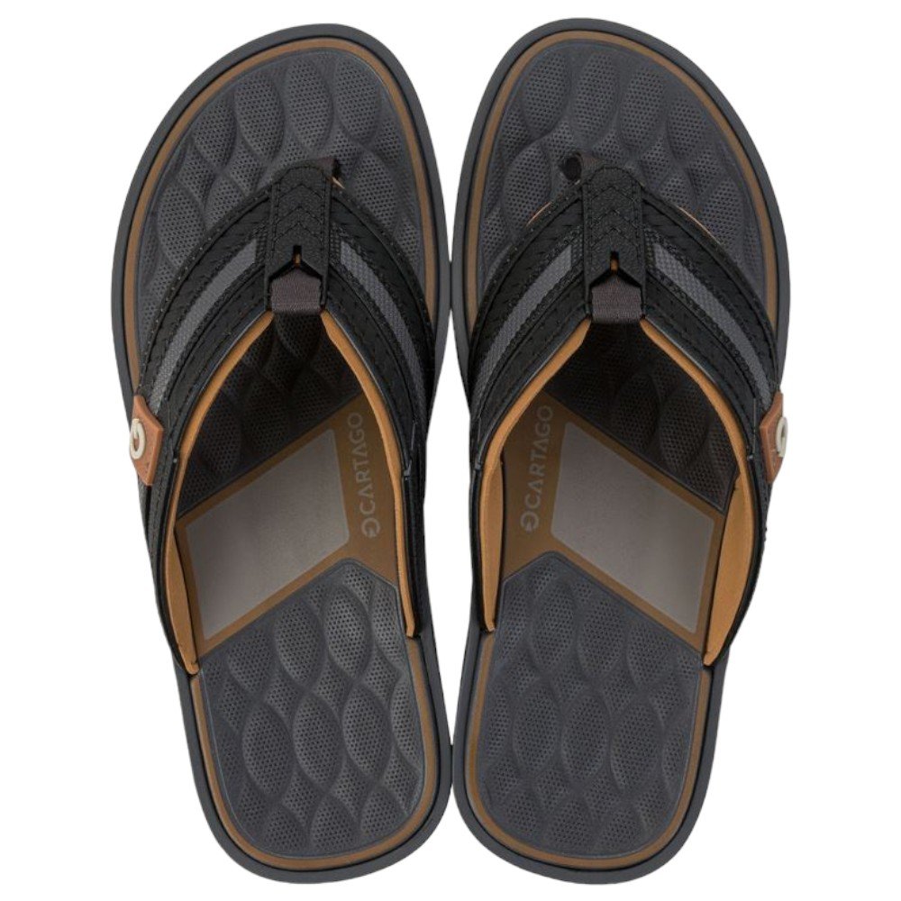 Chinelo Cartago Lyon 3 Dedo Grendene 12399 Cinza/Preto 2