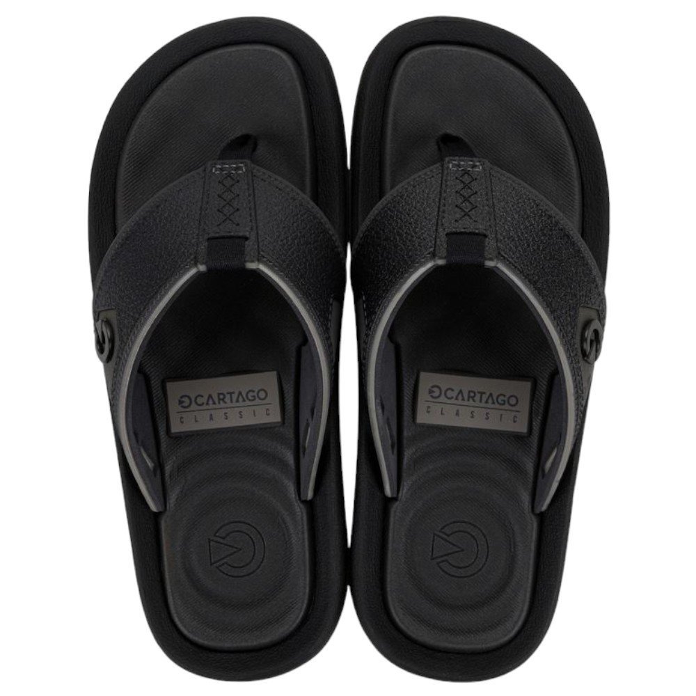 Chinelo Cartago Fiji V Dedo Grendene 12335 Cinza/Preto 2