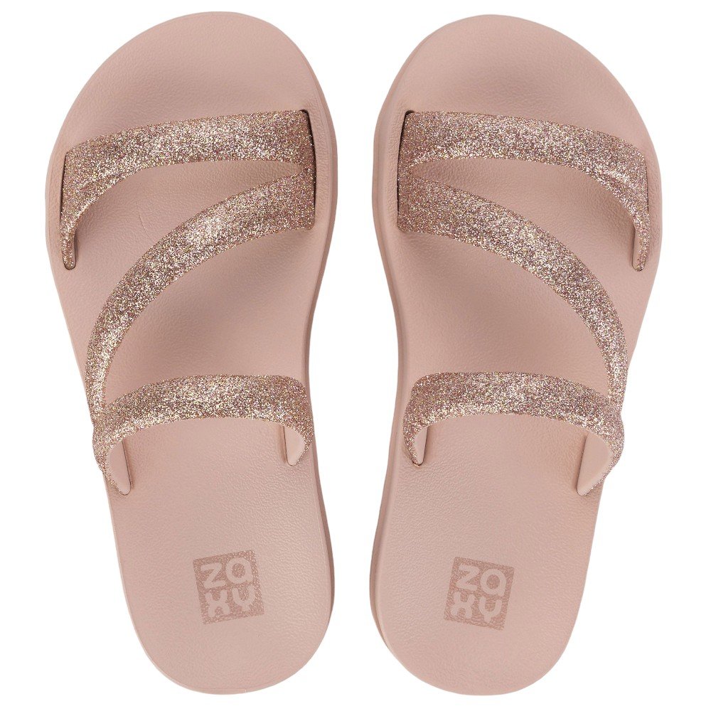 Tamanco Zaxy Glitter Infantil Grendene 19008 Bege Claro 3