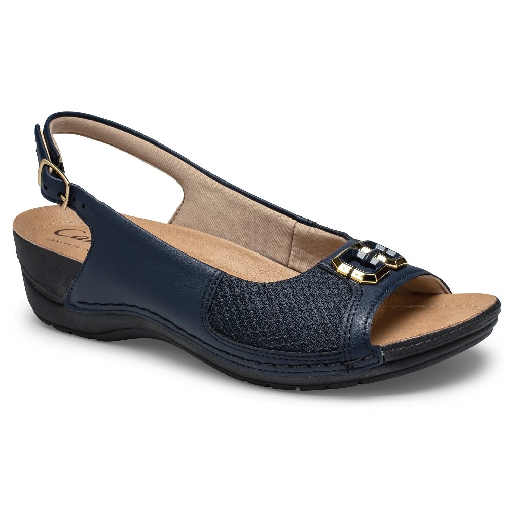Sandália Blaqueada Campesi CP454 Feminina - Marinho Azul 1