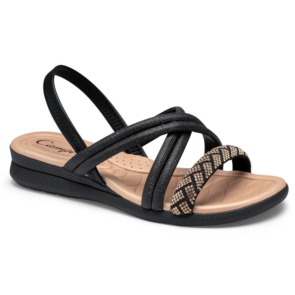 Sandália Conforto Campesi L9718 Feminina - Preta Preto 1