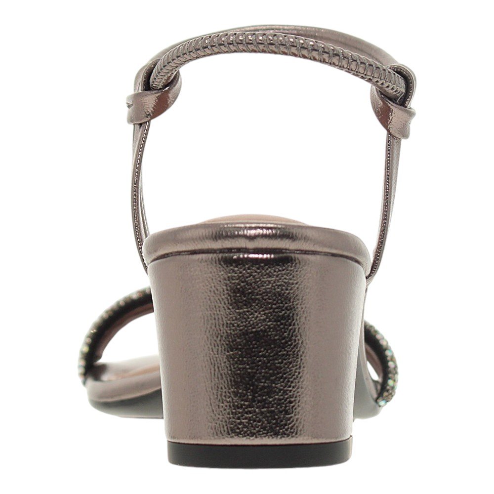 Sandália Salto Grosso Feminina Beira Rio 8246.1205 Prata 6