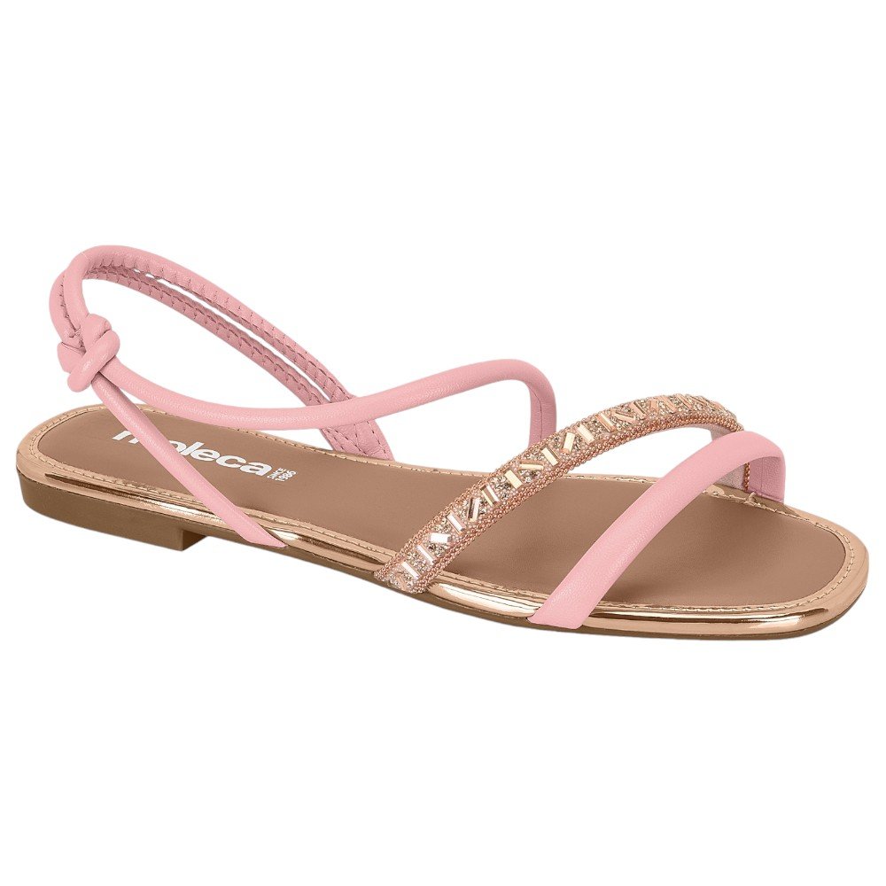 Sandália Rasteira Feminina Moleca 5435.543 Rosa 1