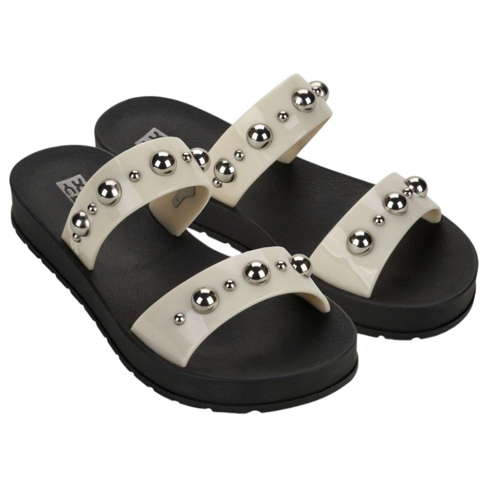 Tamanco Feminino Zaxy Rise Grendene 19151 Preto/Branco 2