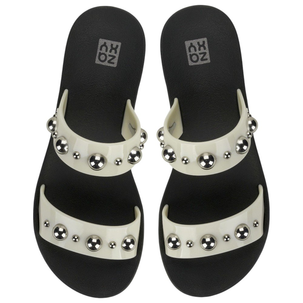 Tamanco Feminino Zaxy Rise Grendene 19151 Preto/Branco 4