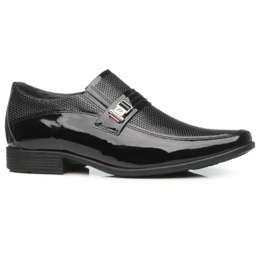 Sapato Social Verniz Pegada 126504 Masculino - Preto Preto 1