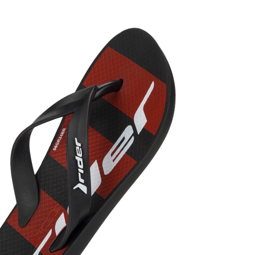 Chinelo Rider Feel Urban Dedo Infantil Grendene 12342 Preto/Vermelho 4
