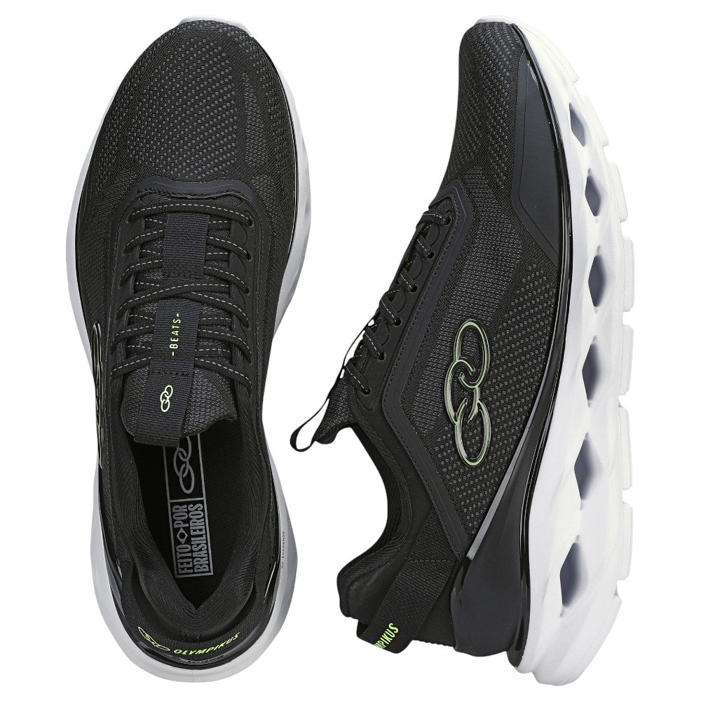 Tênis Olympikus Beats Masculino - Preto/Lime Preto 4