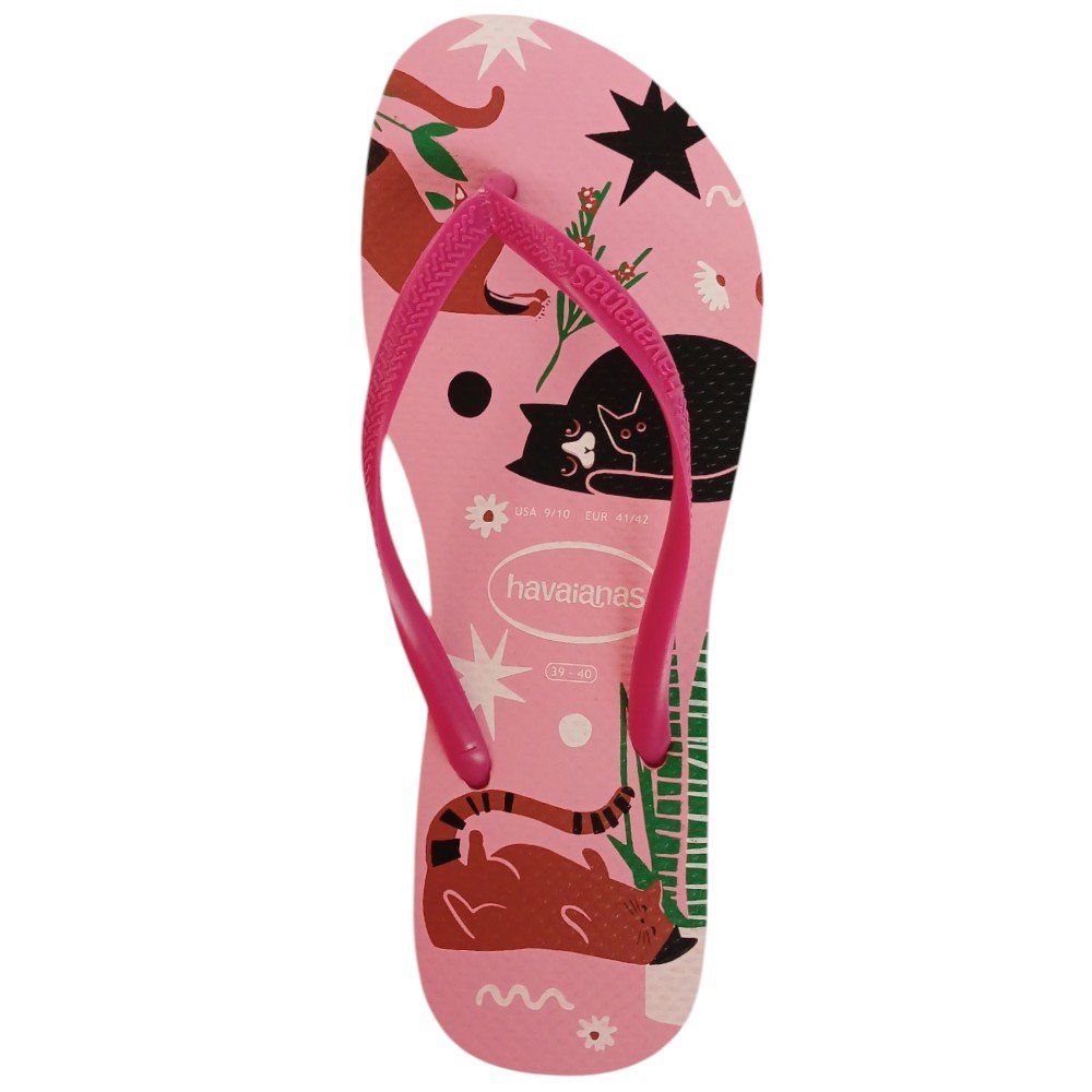 Chinelo Havaianas Slim Pets Rosa 2