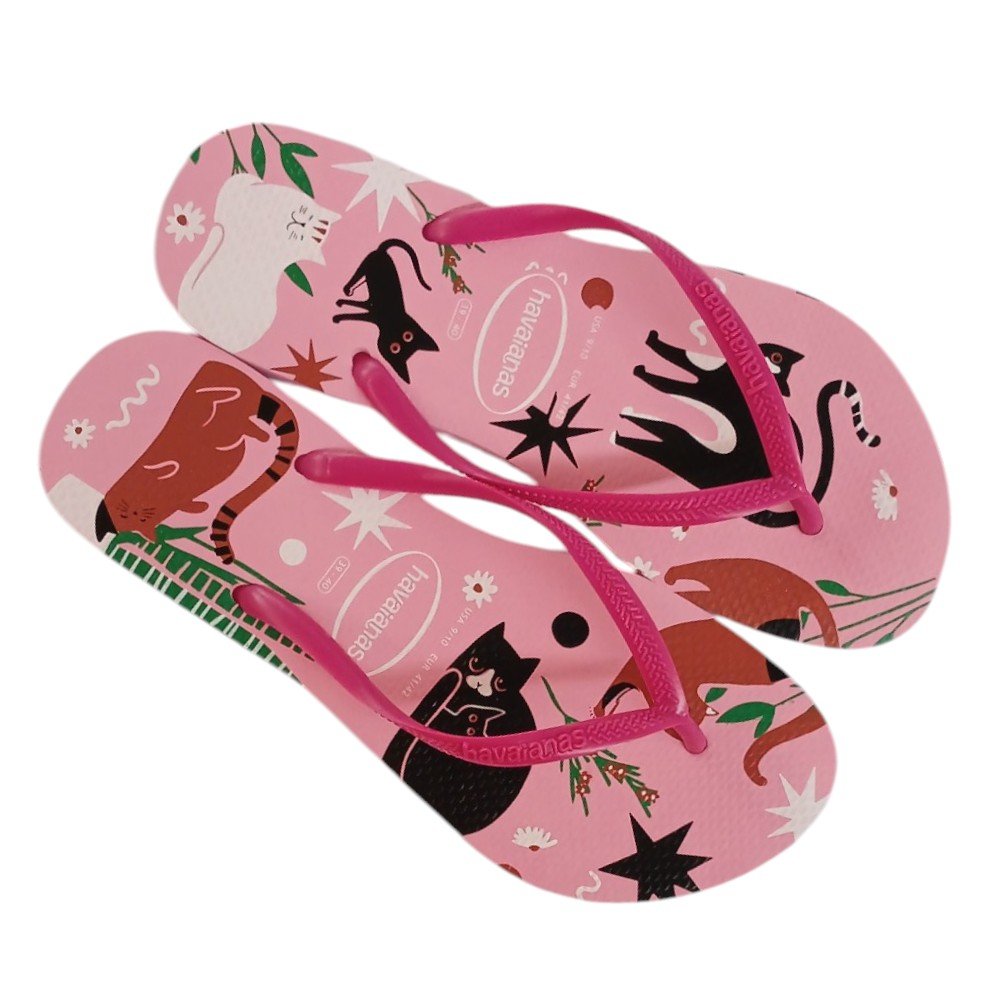 Chinelo Havaianas Slim Pets Rosa 3