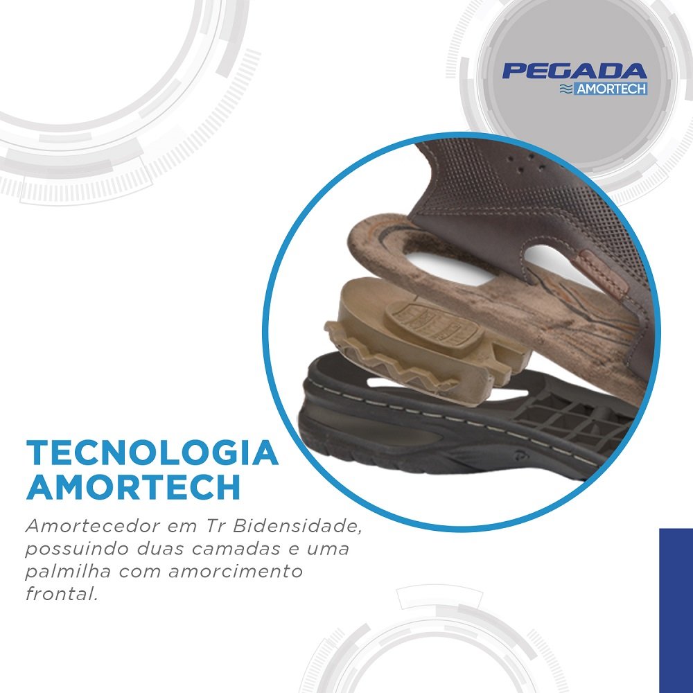 Sandália Masculina Pegada 131953 Pinhão Pinhão 6